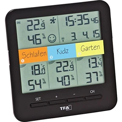 Afbeelding van TFA Dostmann Weatherhub SmartHome System Klima@Home Draadloze thermo en hygrometer Zwart