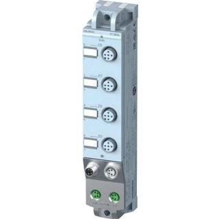 Afbeelding van Siemens simatic et200al digitale ingangsmodule di 8x 24v dc 4x m12 ip67 6es7141 5af00 0ba0