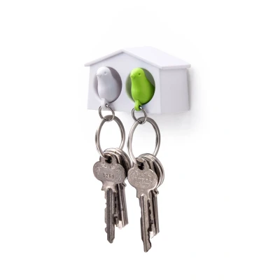 Afbeelding van Mini Sparrow Duo Sleutelhanger Wit/Groen