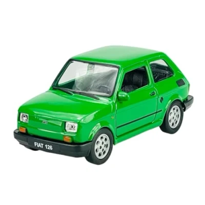 Afbeelding van Welly Fiat 126 Groen Conform Polski 126p 1972 2000 ca 1/43 1/36 1/46 Model Auto