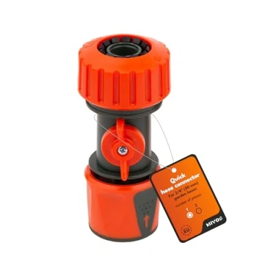 Afbeelding van Mivos Slangkoppeling met afsluitkraan voor 3/4 inch (20 mm) slang tuinslang slangconnector het regelen en afsluiten van de waterstroom