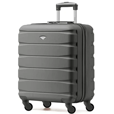 Afbeelding van Flight Knight Lichtgewicht ABS koffer met 4 wielen, harde koffer, handbagage in de cabine, goedgekeurd voor meer dan 100 luchtvaartmaatschappijen, waaronder easyJet, British Airways, Ryanair, Virgin
