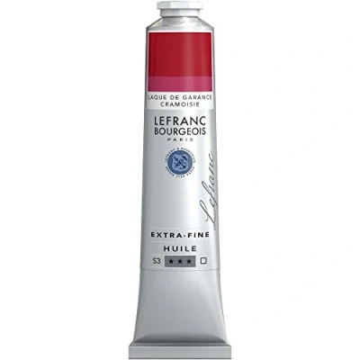 Afbeelding van Lefranc Bourgeois 405160 Extra fijne olieverf met hoogwaardige kunstenaarspigmenten, lichtecht, verouderingsbestendig 200ml Tube, Alizarin Crimson