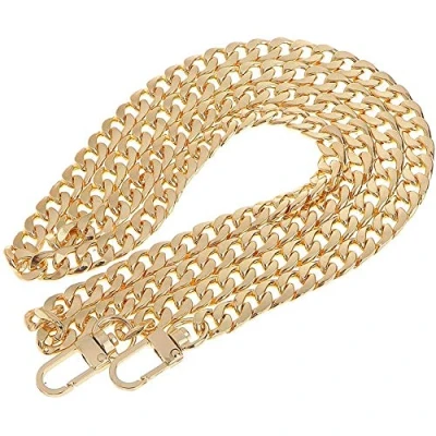 Afbeelding van POFET 120cm Metalen Cross Body Tas Ketting Riem Portemonnee Handtas Schoudertas Vervanging Goud