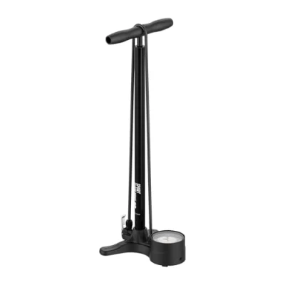 Afbeelding van Lezyne Sport Floor Drive 3.5 DV Luchtpomp Hoge druk Fietspomp met analoge drukmeter Presta en Schrader ventielen Aluminium Zwart