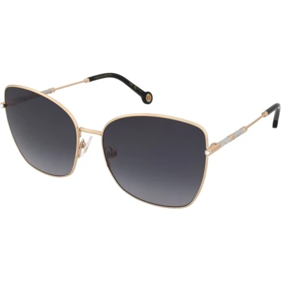 Afbeelding van Carolina Herrera Donna HER 0133/S 000/9O Occhiali da sole Metallo Oro rosa Grigio Squadrata Sfumato
