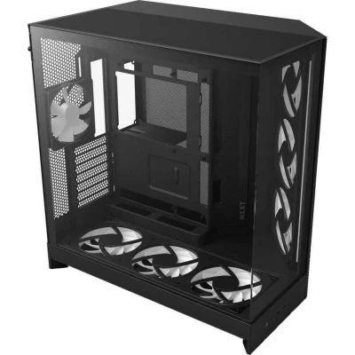 Afbeelding van NZXT H9 Flow RGB+ (2025) All Black midi tower behuizing