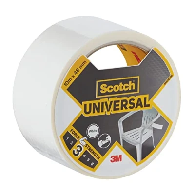 Afbeelding van Scotch Supreme 4101W10 textieltape, universeel, extra sterk klevend, 48 mm x 10 m, wit