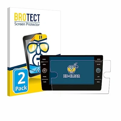 Afbeelding van BROTECT Screenprotector voor Volkswagen Golf 7 2019 Discover Media 8&quot; Folie Beschermfolie transparant (2 Stuks)