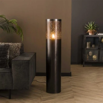 Afbeelding van Hoyz Vloerlamp Ø25 cilinder 120cm / Zwart nikkel