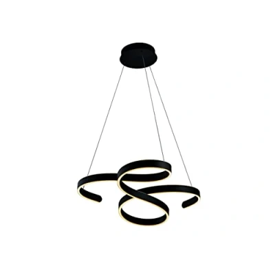 Afbeelding van Trio Leuchten LED hanglamp Francis 371310142, metaal mat zwart, incl. 52 Watt LED, Switch Dimmer