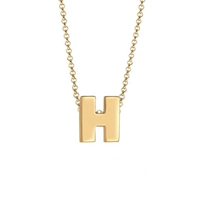 Afbeelding van Elli Buchstabe H Initialen Trend Minimal Ketting goldcoloured, Dames, Maat: 45, Gold coloured