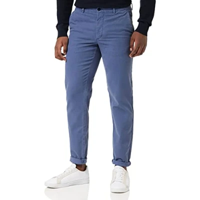 Afbeelding van Tommy Hilfiger Chelsea Chino Honeycomb GMD geweven broek voor heren, Verouderde Indigo, 30W / 34L