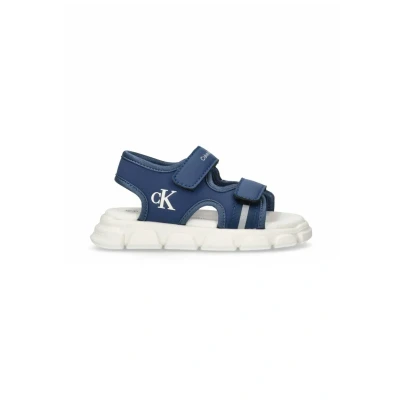 Afbeelding van Calvin Klein Jeans LOGO IN Rilievo Outdoorsandalen voor kinderen, Maat: 26, Blu Kunststof