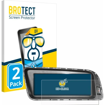 Afbeelding van BROTECT Screenprotector voor Audi Q5 8R 2008 2016 MMI 3G 8.8&quot; Folie Beschermfolie transparant (2 Stuks)