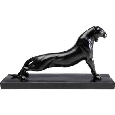 Afbeelding van Woonaccessoires brullende zwart panter Kare Design