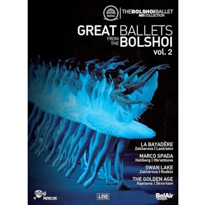 Afbeelding van Orchestra Of The State Academic Bolshoi Theater La Bayadere, Marco Spada, Swan Lake And Golden (4 DVD)