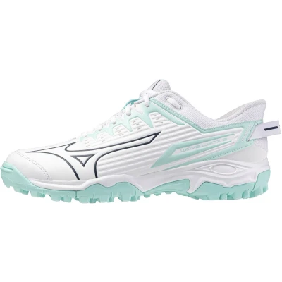 Afbeelding van Mizuno WAVE LYNX 2 Hockeyschoenen Wit/Blauw Tint Dames/Heren Maat 41