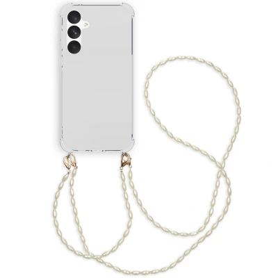 Afbeelding van Samsung Galaxy A55 Hoesje Kunststof iMoshion Backcover met koord/Hardcase/Koordhoesje Transparant Telefoonhoesje