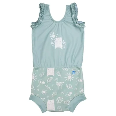 Afbeelding van Splash About Happy Nappy badpak voor meisjes Sunny Bear 0 4 maanden