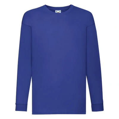 Afbeelding van Fruit of the Loom Kids Value Weight Longsleeve 5 stuks T shirt Royal (Maat 140)