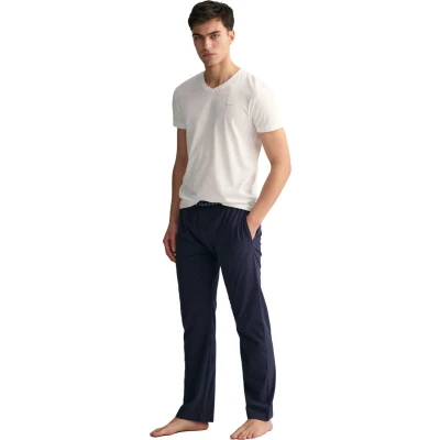 Afbeelding van T shirt met V hals, verpakking van 2 stuks, lichtgrijs gemêleerd/marineblauw, S