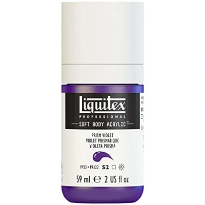 Afbeelding van Liquitex 1959391 Professional Acrylfarbe Soft Body Künstlerfarbe in cremiger deckender Konsistenz, hohe Pigmentierung, lichtecht &amp; alterungsbeständig, 59ml Flasche Prismaviolett