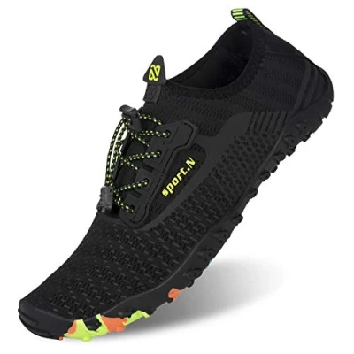 Afbeelding van Waterschoenen heren dames Strandschoenen Zwemschoenen Aquaschoenen unisex(244 zwart,46EU)