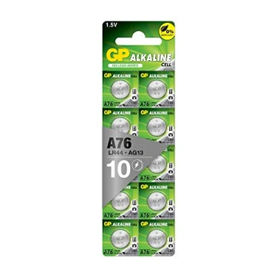Afbeelding van GP alkaline batterij LR44 x 10 L1154f knoopcel (AG13 / V13GA A76) stuks batterijen