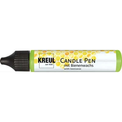 Afbeelding van KREUL 49709 Kaarsenpen, lichtgroen, 29 ml, kaarsenpen met fijne schilderpunt, verf bijenwas voor het decoreren &amp; beschilderen van kaarsen