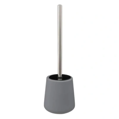 Afbeelding van 5five toiletborstel met houder zandsteen grijs rond 39 cm