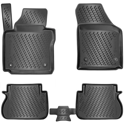 Afbeelding van Design 3D rubberen mattenset voor Dacia Logan MCV 2012 2020 extra hoge rand van 5 cm