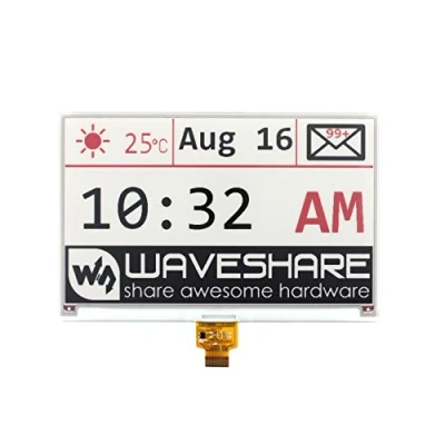 Afbeelding van Waveshare 7.5inch E Paper Raw Display Panel (B) 800x480 Resolution Ink Electronic Screen Without PCB Support Red Black and White Three Color SPI Interface