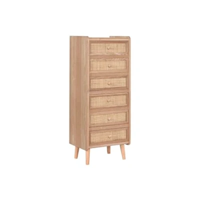 Afbeelding van Ladenkast Home ESPRIT Natuurlijk Rotan Paulownia hout 40 x 30 104 cm