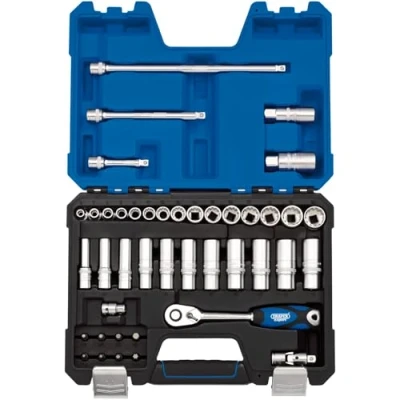 Afbeelding van Draper 16480 3/8 inch vierkante aandrijving expert multidrive socket 42 delige set, blauw