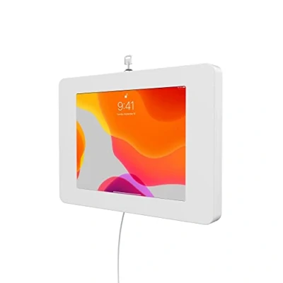 Afbeelding van Vergrendelbare iPad wandhouder CTA Anti diefstal kleine vergrendeling tabletbehuizing met sleutelvergrendeling en kabelgeleiding aan de binnenkant voor Mini 1, 2, 3, 4, 5, 6, Samsung Tab A 8 ″,