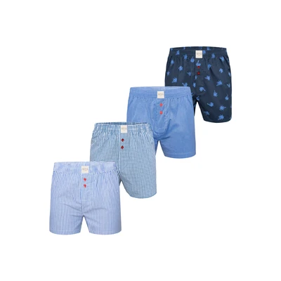 Afbeelding van Phil &amp; Co. Berlin 4PACK CORE Boxershort, Heren, Maat: Medium, Blue
