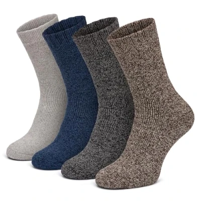Afbeelding van All Things Accessory 4 Pares de Calcetines Térmicos Para Hombre, Mezcla Lana Merina, Gruesos Senderismo, Transpirables, Cálidos, Talla 39 46