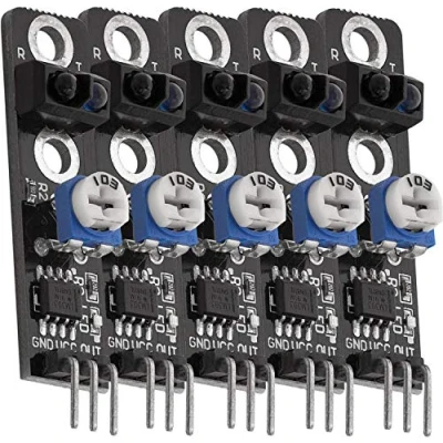 Afbeelding van AZDelivery 5 x KY 033 Lijnen Folger Line Tracking Sensor Module TCRT5000 compatibel met Arduino Inclusief E Book!
