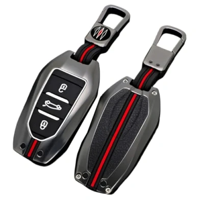 Afbeelding van Otai Autosleutel Behuizing van Zinklegering Hoes Voor Peugeot 308 408 508 2008 3008 4008 5008 Citroen C4 C4L C6 C3 XR 3 Knoppen (Mat)