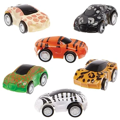 Afbeelding van Baker Ross FX823 Safari Trekauto&#039;s Set van 6, Race speelgoed voor Kinderfeest Zakjes