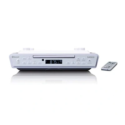 Afbeelding van Lenco KCR 150WH FM Keukenradio met CD speler en Bluetooth® Wit White