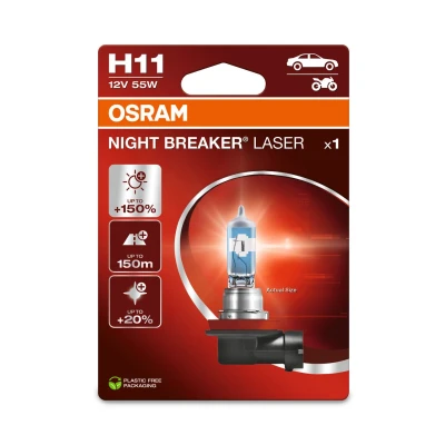 Afbeelding van OSRAM 4062172395243 Halogeenlamp Night Breaker Laser Next Generation H11 55 W 12 V