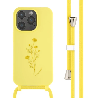 Afbeelding van Apple iPhone 14 Pro Hoesje Siliconen en TPU (zacht) iMoshion Softcase/Koordhoesje/Backcover Geel Telefoonhoesje