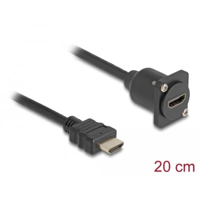 Afbeelding van Delock D Typ HDMI Kabel Stecker zu Buchse schwarz 20 cm HQ products