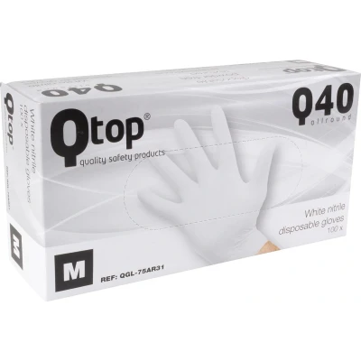 Afbeelding van Handschoenen Uit Nitril, Medium, Wit, Doos Van 100 Stuks