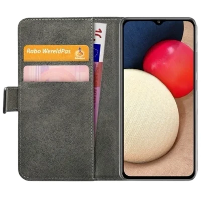 Afbeelding van Gelly Wallet Book Case Samsung Galaxy A02s Zwart Mobilize