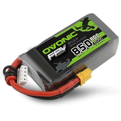 Afbeelding van OVONIC 3S Lipo accu 80C 850mAh met XT30 voor RC vliegtuig quadcopter helikopter FPV Racing Drone (1 stuks)