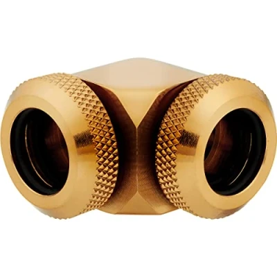 Afbeelding van Corsair Hydro X serie XF hardline 90 graden 12 mm OD fittingen, dubbele verpakking (massief messing duurzaamheid, hoogwaardige afwerking, O ring compressieontwerp, eenvoudige