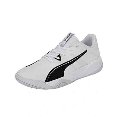 Afbeelding van Puma Eliminate PRO II Handbalschoenen, Heren, Maat: 40.5, White/black/arctic ice Kunststof/ textiel